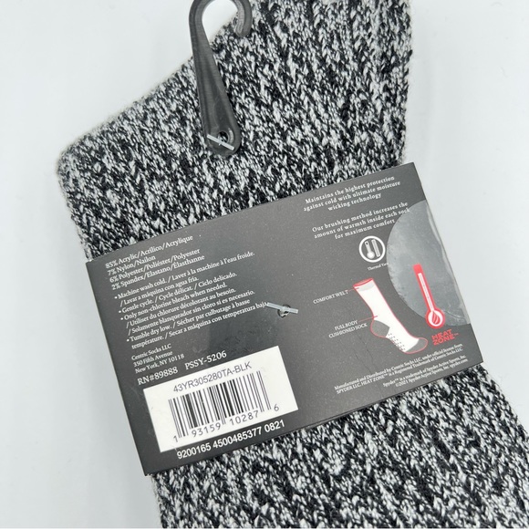 Spyder Heat Heathered Grey Socks With Spyder Logo Patch Men's Size 6-12 - Picture 6 of 6